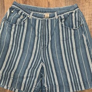 VTG Gitano stripe denim shorts